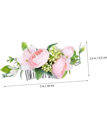 Angoily 1pc Hair Comb Tiara Hair Pin Hair Clip Bridesmaid Hair Accessories Floral Bridal Headpiece Hair Accessories for Photo Shoot Bride Wedding Headdress Bride Headdress Pink - Buy Online on GoSupps.com