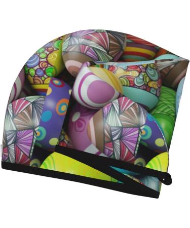 Quick-Dry Hair Towel Wrap | Button Towel Turban for Effortless Hair Drying - Easter Egg1 - Buy Online on GoSupps.com