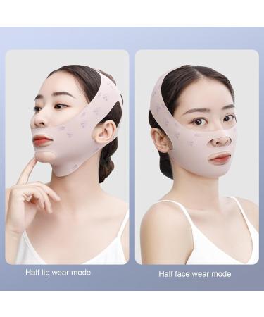 Satkali Slim Face Mask V-Shape Bandage Lift & Contour Treatment for Double Chin & Sagging Skin | Pink Rose - Buy Online on GoSupps.com