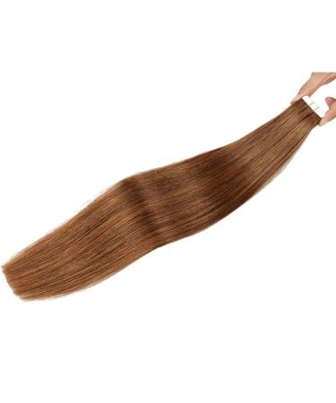 16-24 Tape Hair Extensions - 50g Dark Auburn Seamless Human Remy Hair - 20 Pieces 6.20 Invisible Tape-in Hair Extensions - Buy Online on GoSupps.com