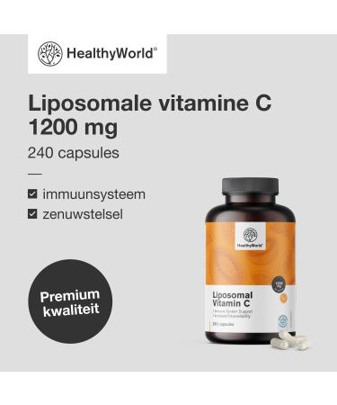 Be Healthy Group doo Liposomal Vitamin C 1200mg 240 Vegetable Capsules 1200mg Vitamin C per day with Rosehip and Sunflower Phospholipid Complex 4month supply - Buy Online on GoSupps.com