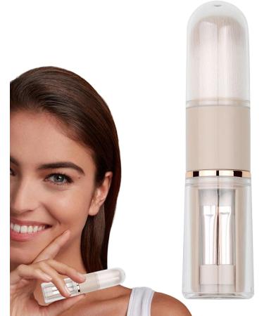 Portable Makeup Brush | Eye Shadow Brush 5 In 1 Portable Travel Eye Shadow Brush Foundation Brush for Makeup Powder and Cream brown - Buy Online on GoSupps.com