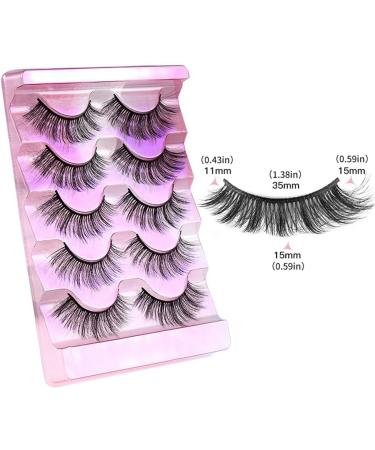 5 Pairs Natural False Eye Lashes 3D Multi-Layer Fake Eyelashes Extension Dense and Fluffy False Eyelash Cluster Naturally Curled False Eyelashes for Women Eye Makeup Type 8 - Buy Online on GoSupps.com