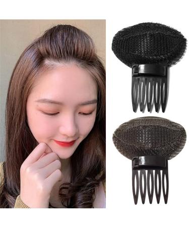 MOKALYNN 2Pcs Invisible Fluffy Hair Pad for Women - Hair Cushion Sponge Clip for Perfect Puff - Hair Accessories for Girls - Black & Brown - Buy Online on GoSupps.com