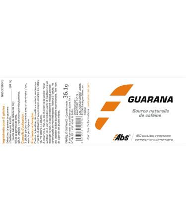 Guarana Power 450 mg - 60 Vegetable Capsules | Boost Energy Emotional Balance & Brain Function | 12% Caffeine for Weight Support - Buy Online on GoSupps.com