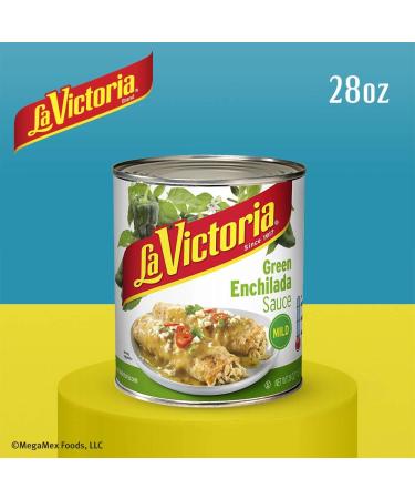 La Victoria Green Chile Enchilada Sauce Mild 28oz - Pack of 12 | Authentic Mexican Flavor - Buy Online on GoSupps.com