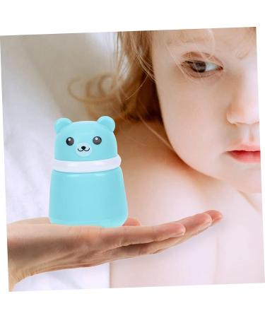Hemoton 2pcs Bear Powder Puff Box | Travel Baby Powder Container | Talcum Powder Container | Cosmetic Powder Puff with Travel Case | Blue 10X7CM - Buy Online on GoSupps.com