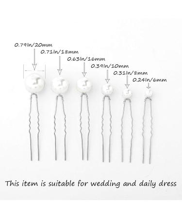 Unicra Wedding Pearl Hair Pins - Bridal Jewelry Hair Accessories for Bride (6 Gold Pieces) - Buy Online on GoSupps.com