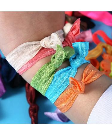 100pcs Colorful Elastic Hair Ties - No Crease Ponytail Holders for Women & Girls - Buy Online on GoSupps.com