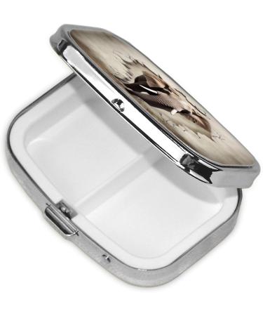 Broken Wall Elephant Printing Pill Case - Cute 2 Compartment Travel Organizer | Perfect Gift for Purse & Pocket - Buy Online on GoSupps.com