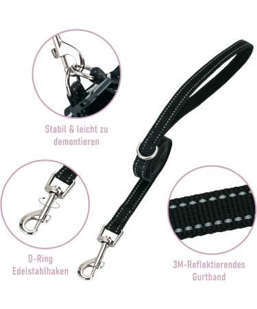 Premium Black Padded Dog Harness for Small Dogs | Comfortable XS Puppy Harness | Durable & Adjustable Harness for Small Breeds - Buy Online on GoSupps.com