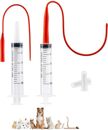 Newborn Puppy Kitten Small Animal Feeding Kit - Red 8 FR Tube with Syringe and Bulb Aspirator - Buy Online on GoSupps.com