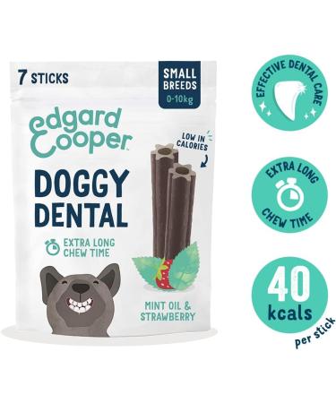 Buy Edgard & Cooper Dental Stick Treats for Dogs - Mint & Strawberry | Natural Low Calorie Fresh Breath - 840g (8 Packs) - Buy Online on GoSupps.com