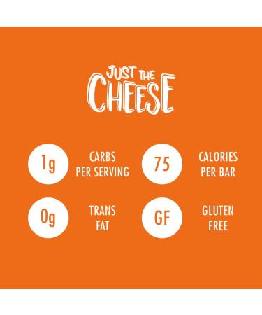 Just the Cheese Bars - Low Carb Keto Snack, High Protein & Gluten Free Aged Cheddar (10 Pack) - Buy Online on GoSupps.com