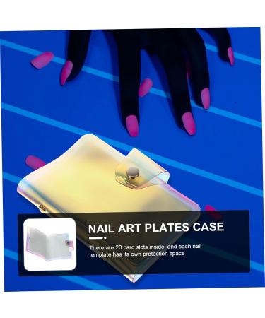 Nail Stencil Card Holder The Pet Steel Plate Hot Stamping Bag 14.5x10.5cm As Shown 1 - Buy Online on GoSupps.com