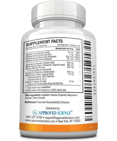 Approved Science Appetite Suppressant - Reduce Cravings, Boost Satiety - 60 Capsules, Made in USA - Buy Online on GoSupps.com