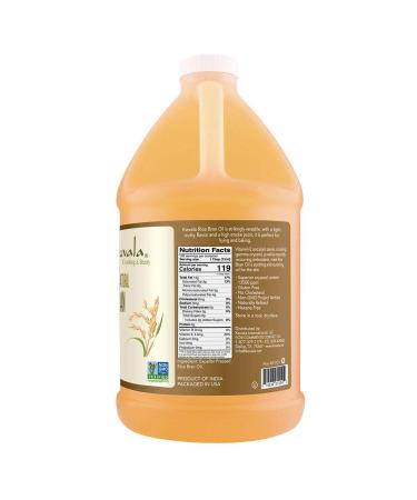 Kevala Rice Bran Oil 1/2 Gallon - Premium Natural Expeller Pressed - Buy Online on GoSupps.com