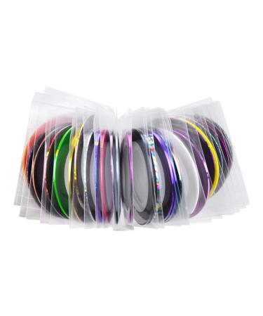 Nail Tape 30 Colors Striping Tape for Nail Art - Thin Stickers with Dispensers - Buy Online on GoSupps.com