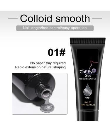 Nail extension gel 3 glitter colors strengthening - Acrylic gel - For manicures - For women and girls - Buy Online on GoSupps.com