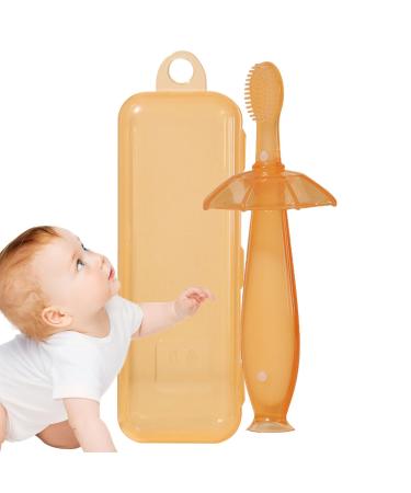 Soft silicone toothbrush for children children's toothbrush |2-in-1 toothbrush and bite ring |Deep cleansing bite brush resistant to chewing gift for children boys and girls should