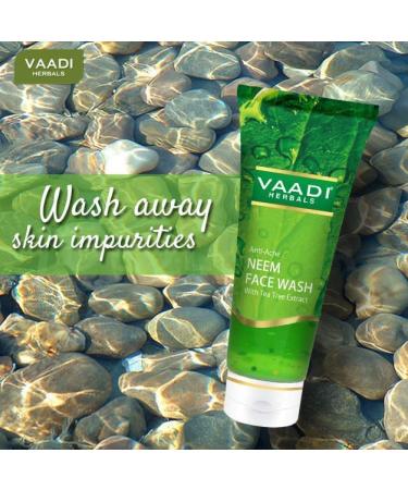 Vaadi Herbals Anti Acne Neem Face Wash with Tea Tree Extract | 60g - Clear Skin Solution for Acne Prone Skin - Buy Online on GoSupps.com