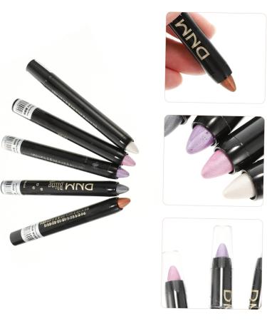 Mikinona 5pcs Pearlescent Eyeshadow Pencil Makeup Pen Women Cosmetics Glitter Eyeshadow Sticks Packing - Buy Online on GoSupps.com