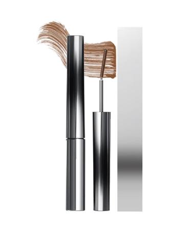 3D Curling Eyelash Iron Mascara - 2 colors Iron Brush Mascara Iron Strong Mascara Metal Tiny Tube Waterproof Makeup Mascara (Precision Brown) Precision Brown