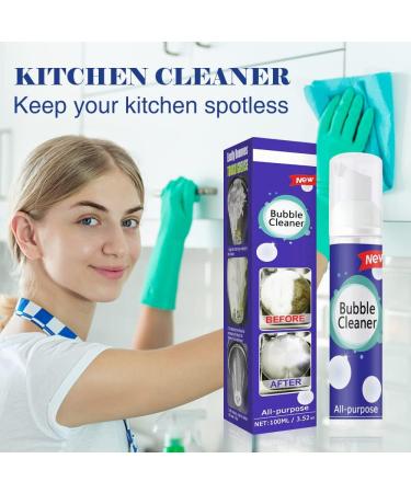Foaming Heavy Oil Stain Cleaner Powerful Stain Removing Foam Cleaner Kitchen Multipurpose Foam Cleaner Spray Stubborn Grease & Grime Remover Spray All Purpose Deep Cleaning for Grill Oven Pots(100ml) - Buy Online on GoSupps.com