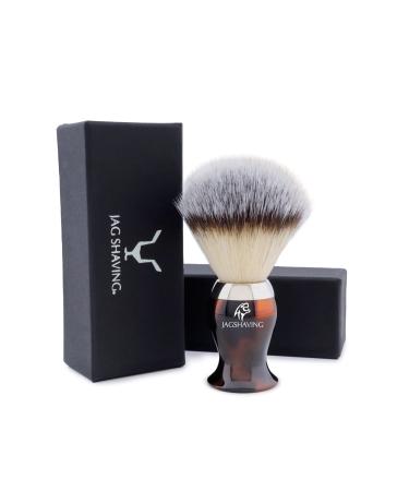 Jag Shaving Men's Synthetic Silvertip Shaving Brush Ergonomic Design Red and Black Red / Black