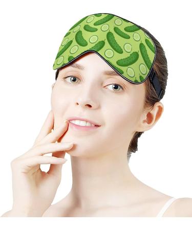 Dill Pickles Sleeping Blindfold Mask | Cute Eye Shade & Funny Night Cover with Adjustable Strap for Men & Women - Shop Internationally - Buy Online on GoSupps.com