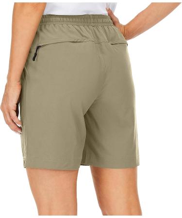 Asfixiado Women's Quick Dry Hiking Cargo Shorts - X-Large Khaki | Lightweight Summer Shorts for Outdoor Travel with Zipper Pockets - Buy Online on GoSupps.com