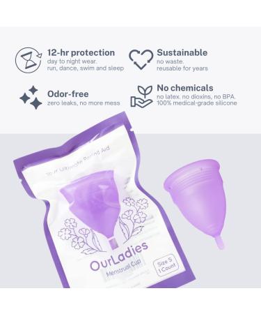 Soft & Flexible Menstrual Cup - Quality Grade Silicone Reusable Period Cup (Small) for Comfortable Flow - Eco-Friendly & Sustainable - Buy Online on GoSupps.com