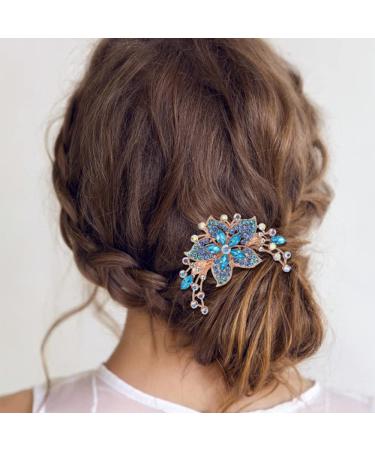 inSowni Luxury Glitter Jeweled Hair Combs - 6 Pack Gold Metal Hair Accessories for Women and Girls - Buy Online on GoSupps.com