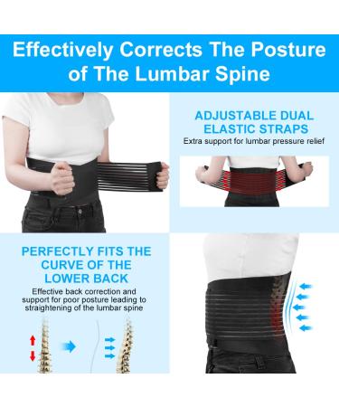ACWOO Adjustable Lower Back Support Brace with Double Pull Design for Slipped Disc Pain Relief - Buy Online on GoSupps.com