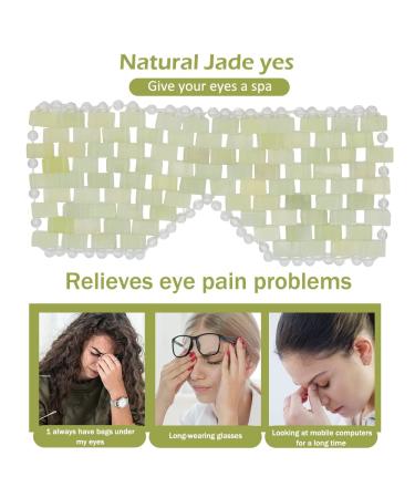 Jade Face Mask - Natural Jadestone Eye Mask for Swollen Eyes Wrinkle Relief & Dark Circle Elimination | Skin Care Tool - Buy Online on GoSupps.com