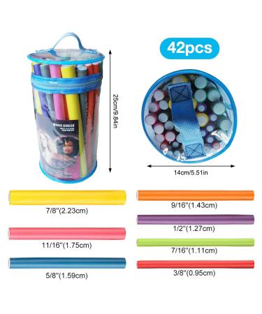 Buy Aiducho Large Curl Papilotten - 42 Foam Flex Rollers for Big & Small Curls | 24cm/9.45 Overnight Hair Wrap - Buy Online on GoSupps.com