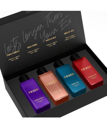 Fre'ed Extra AF Perfume Box | Queen Energy Smokin' Hot Musk Bomb & Marina Bae EDP | Date Night Perfume For Her | Intense & Long Lasting Spicy Oriental Eau De Parfum | Best Gift for Women (4 x 20ml)
