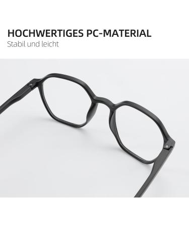 ZENOTTIC Blue Light Blocking Glasses - Hexagonal Anti-Blue Ray Eyeglasses for Men & Women | Computer Glasses 1.5x - Buy Online on GoSupps.com