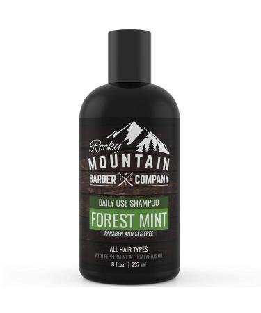 Rocky Mountain Barber Company Men's Shampoo - Tea Tree Oil  Peppermint & Eucalyptus for All Hair Types
