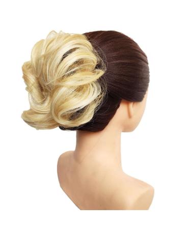 Hair Bun Synthetic Hair Band Donut Messy Elastic Bun Straight Bun Messy Bun Extension Hair Band Elastic Rubber Band Hair Bun Hair Extension Hair Piece (Color : Q7-22H613)