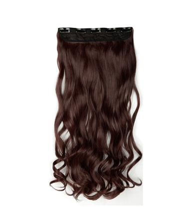 SEGO 61cm Dark Brown Wavy Hair Clip-in Extensions - 120g Real Human Hair 5 Clips for Effortless Styling - Buy Online on GoSupps.com