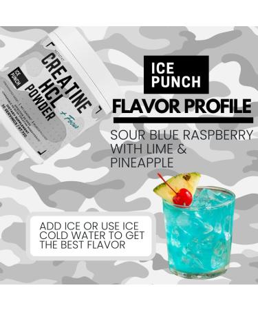 Clinical Dosage Creatine HCL Powder - Ice Punch Flavor (30 Servings) for Muscle Gain & Recovery - Buy Online on GoSupps.com