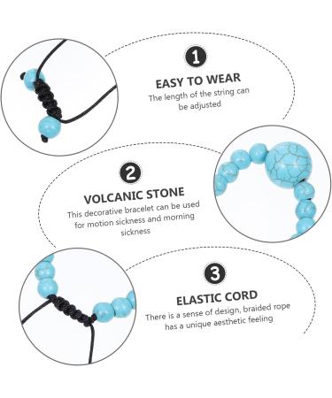 HAPINARY 4pcs Anti Motion Sickness Bracelet Seasickness Wristband - Turquoise Handmade Jewelry for Travel Nausea Relief - Buy Online on GoSupps.com