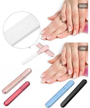 Glass Nail File Professional Manicure Glass Fingernail Files Professional Manicure & Pedicure Products for Smooth Easy Shaping of Natural Nails (Gold) - Buy Online on GoSupps.com