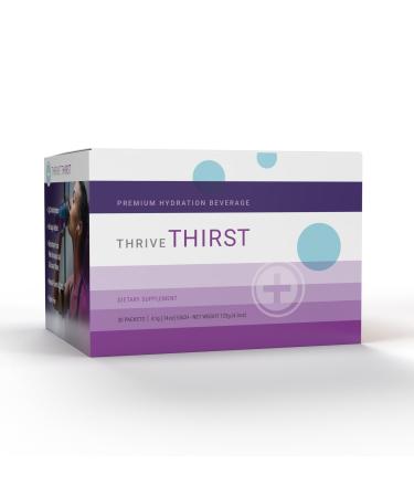 Le-Vel Thrive Thirst Electrolyte Powder with Amino Acids Premium Hydration with Pink Himalayan Salt Coconut Potassium & More 30 Pack (30 Packet No Caffeine Grape) Grape 0.15 Ounce (Pack of 30)