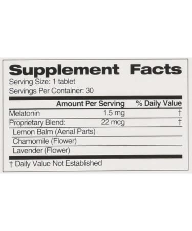 MidNite 1.5mg Melatonin + Herb Sleep Aid Supplement - 30 Chewable Tablets - Buy Online on GoSupps.com