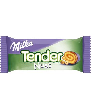 Milka Tender Nut 21 x 37g - Delicious Sponge Roll with Hazelnut Filling & Milk Chocolate | International Shipping - Buy Online on GoSupps.com