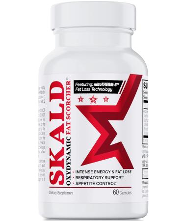 SKALD Thermogenic Fat Burner - Weight Loss Pills, Appetite Suppressant, Mood & Energy Booster with Respiratory Support - Premium Fat Burning Green Tea Extract, Juniper Berry Extract & More  60 caps