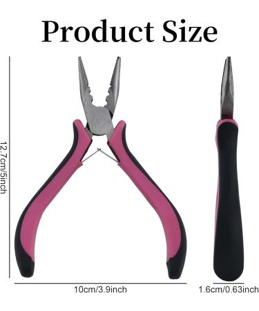 Hair Extension Pliers for Removal Professional Hair Extensions Kit Tools with Loop Threader for Micro Rings Nano Beads 3 Holes Plier - Buy Online on GoSupps.com