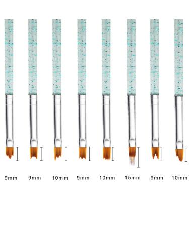 Mwoot 8-Piece Nail Brush Set | Gel Nail Art Pen & Liner | Gradient Nail Design Kit (Green) - Perfect for Stunning Nail Art - Buy Online on GoSupps.com